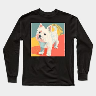 Retro West Highland White Terrier: Pastel Pup Revival Long Sleeve T-Shirt